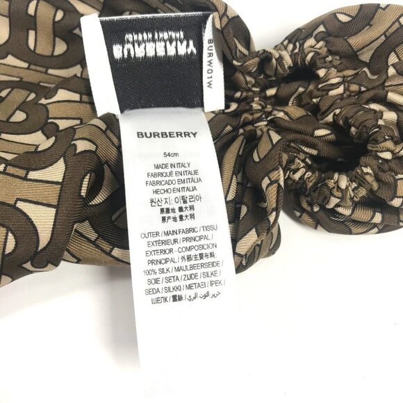 BURBERRY 8018660 Monogram TB Hair Accessories Hair Scarf Chignon Net Scrunchie - Picture 8 of 15